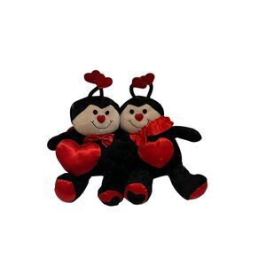 1-800 Flowers Ladybug LoveBugs Red Black Plush 9" Stuffed Animal Toy Valentines